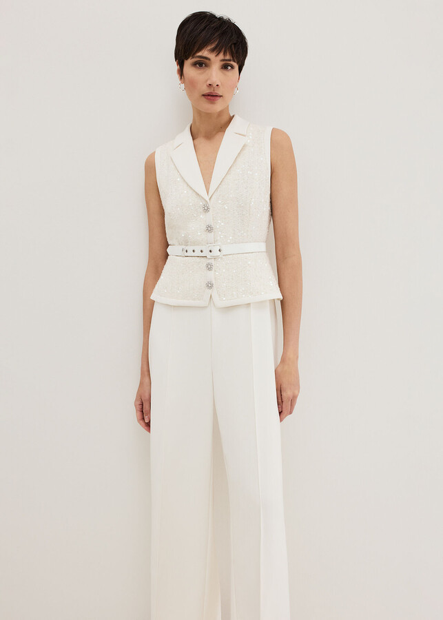 Phase Eight Ruby Sequin Tailored Jumpsuit ShopStyle