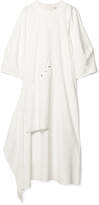 Tibi - Oversized Convertible Twill Maxi Dress - White