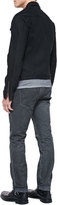 Thumbnail for your product : John Varvatos Crewneck Tee with Eyelets, Gray