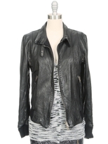 Thumbnail for your product : S.W.O.R.D. Knit Trim Leather Zip Jacket