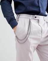 Thumbnail for your product : Noose & Monkey cropped pleated trouser in lilac