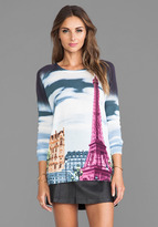 Thumbnail for your product : Tibi Eiffel Tower Printed Raglan Sweater