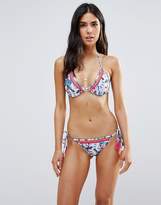 Thumbnail for your product : Playful Promises Tropical Floral Bikini Bottoms With Tassel Ties