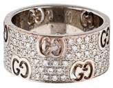 Thumbnail for your product : Gucci 18K Icon Stardust Wide Diamond Band