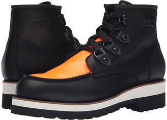 DSQUARED2 Construction Calf Leather Ankle Boot