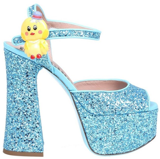 light blue glitter shoes