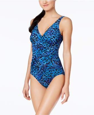 Miraclesuit Purfection Oceanus Printed Tummy-Control One-Piece Swimsuit