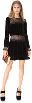 Thumbnail for your product : For Love & Lemons Beatrix Velvet Lace Dress