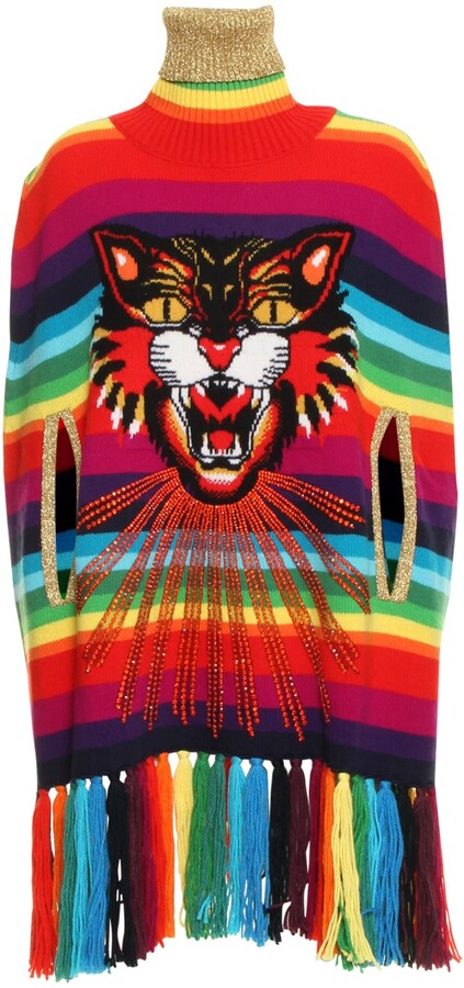 gucci rainbow tiger sweater