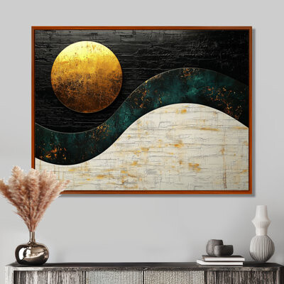 Mercer41 Gold And Black Moon Boundless Reverie IV - Abstract Geometric Wall Art