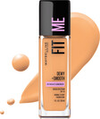 Maybelline Fit Me Dewy and Smooth Liquid Foundation Makeup, SPF 18, Golden Beige, 1 fl oz