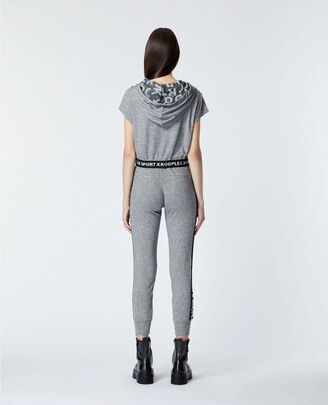 The Kooples Flecked grey joggers with logo side trim