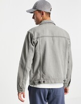 Thumbnail for your product : Topman denim jacket in grey - GREY