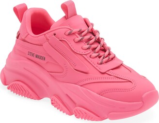 NWT Steve Madden POSSESSION HOT PINK size 7  Steve madden shoes, Pink  sneakers, Steve madden sneakers