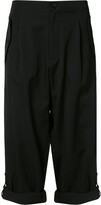 Thumbnail for your product : Yohji Yamamoto Folded Hem Cropped Trousers