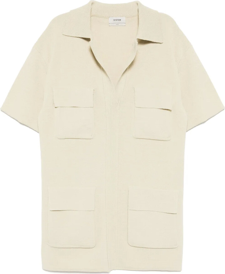 System Patched Pocket Knitted Shirt