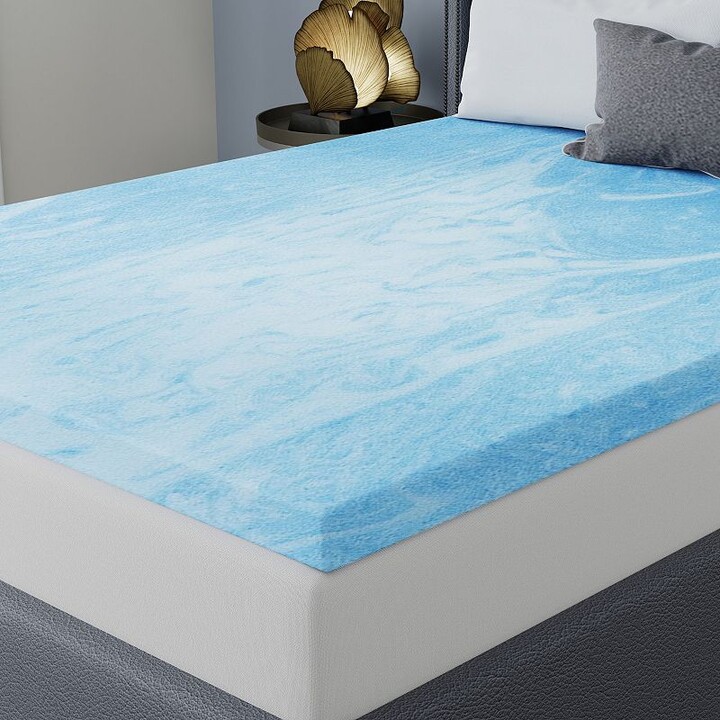 Vibe Gel Swirl 3” Memory Foam Mattress Topper