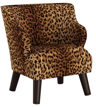 Skyline Furniture Kids Modern Chair in Cheetah Earth