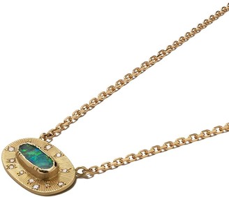 Brooke Gregson 18kt Yellow Gold Diamond Oval Necklace