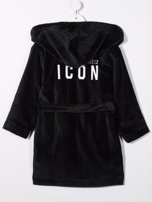 DSQUARED2 Kids embroidered-Icon robe