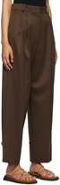 Thumbnail for your product : DRAE Brown Wool Canvas Boy Trousers