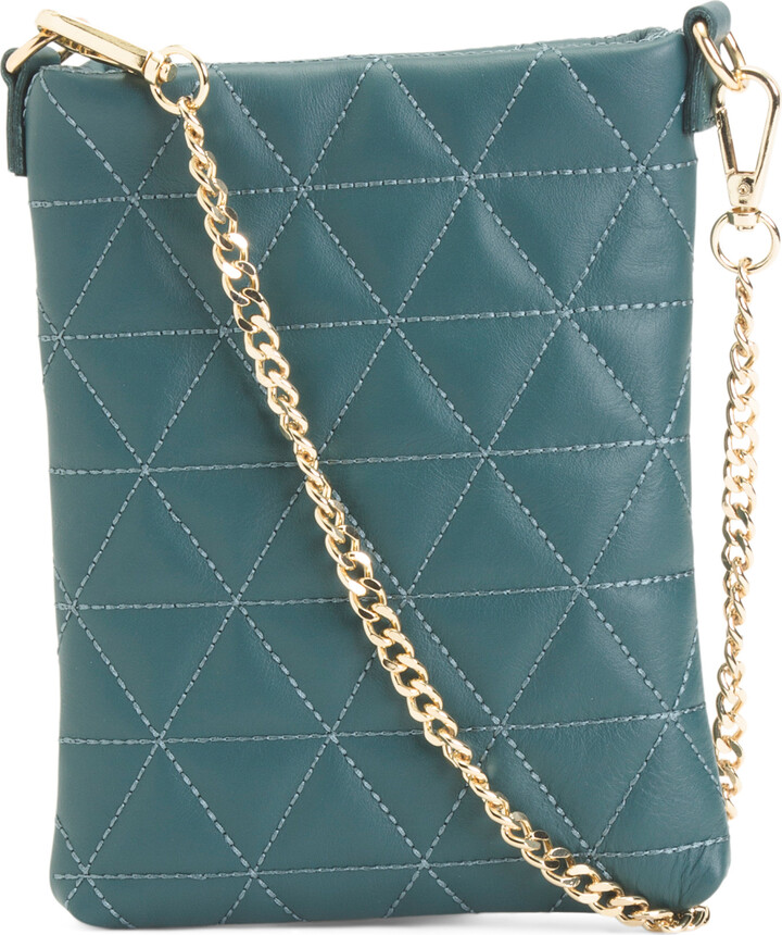 Anna Paola Leather Quilted Crossbody With Card Slots - ShopStyle Shoulder  Bags