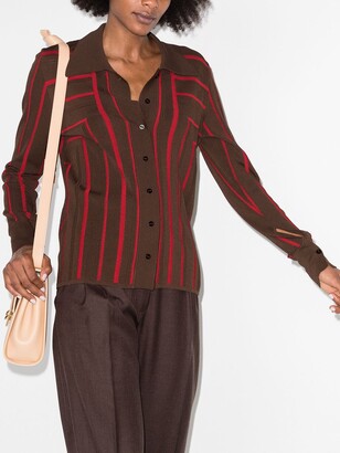 Eftychia Stripe-Pattern Knitted Shirt