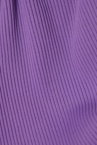 Thumbnail for your product : David Koma One-shoulder Asymmetric Ribbed Stretch-knit Dress - Purple
