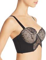 Thumbnail for your product : Calvin Klein Black Rose Lace Strapless Convertible Bustier