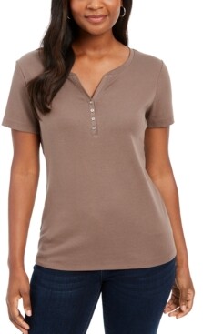macys karen scott short sleeve tops