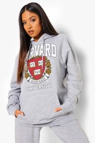 Thumbnail for your product : boohoo Petite Harvard Licensed Hoodie