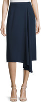 Thumbnail for your product : Escada Asymmetric Faux-Wrap Skirt, Midnight Blue