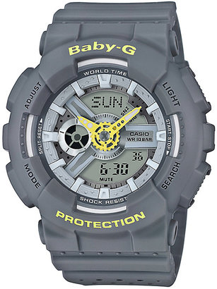 Baby-G Punching Pattern Grey Resin Strap Watch