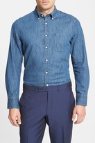 Thumbnail for your product : Nordstrom Rack Trim Fit Cotton Chambray Sport Shirt