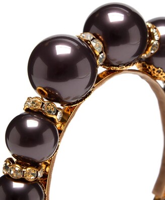 Dolce & Gabbana Crystal And Faux-pearl Headband - Black