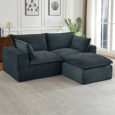 Latitude Run Loveseat Sofa Cloud Boneless Couches For Living Room Modern Modular Sectional Sofa Oversized