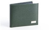 Thumbnail for your product : Ferragamo green textured leather logo imprinted bi-fold wallet
