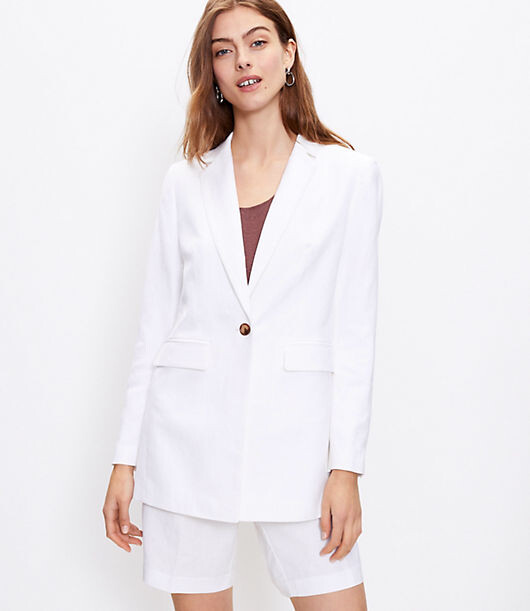Womens white boyfriend blazer Clearance