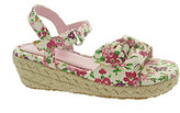 Thumbnail for your product : Laura Ashley Girls' "Belinda" Fabric Flower Wedge Sandal