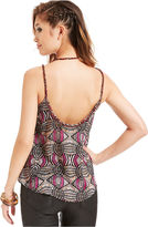 Thumbnail for your product : Angie Juniors' Printed Beaded-Trim Top