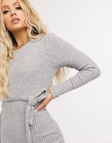 Thumbnail for your product : New Look ribbed knit midi dress in grey