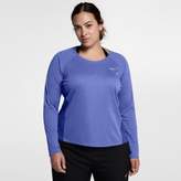 Thumbnail for your product : Nike Miler (Plus Size) Women's Long Sleeve Running Top Size 1X (Blue) - Clearance Sale