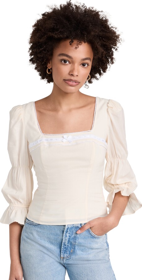 Reformation Women's Cora Satin Top Black Size ShopStyle