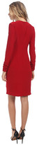 Thumbnail for your product : Vince Camuto Long Ruched Sleeve Dress w/ Keyhole Neck & Extravagent Beading