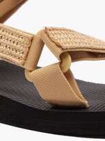 Thumbnail for your product : Arizona Love Trekky Woven-raffia And Recycled-nylon Sandals - Tan