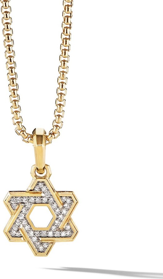Starburst Pendant Necklace in 18K Yellow Gold with Diamonds, 19mm | David  Yurman