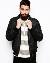 Thumbnail for your product : Ringspun Jacket with Leather Look Sleeves