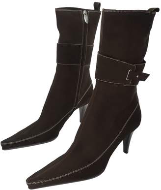 Sergio Rossi \N Brown Suede Ankle boots