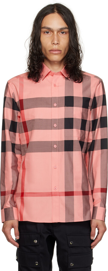 Burberry Men's Pink Shirts | ShopStyle