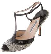 Thumbnail for your product : Manolo Blahnik Tweed High-Heel Pumps Black Tweed High-Heel Pumps